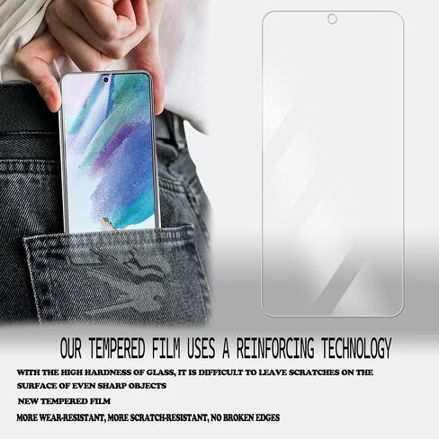 [2+2 Pack Tempered Glass Film For Samsung Galaxy S21 FE 5G Screen Protector 2-Pack with Camera Lens Protector 2-Pack in Saudi Arabia