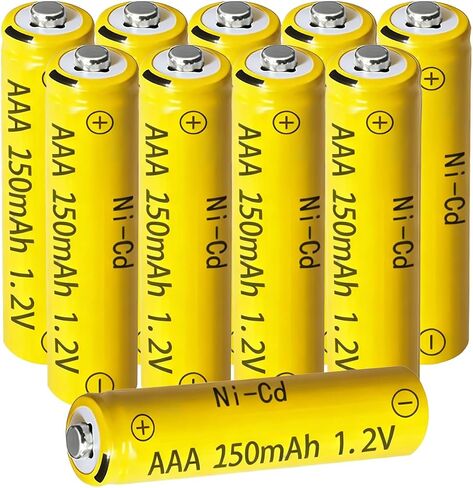 NiCD AAA 150mAh 1.2V Rechargeable Batteries 10Packs for Outdoor Solar Light in Saudi Arabia