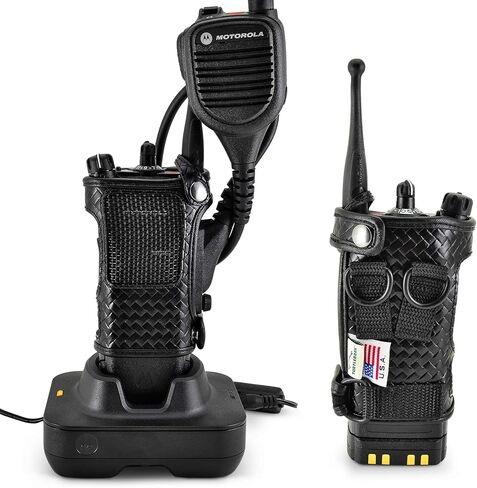 Turtleback Radio Holster for Motorola APX6000 – 2024 Upgraded – Durable Leather Belt Radio Holster with Heavy-Duty Ratcheting 2.25" Belt Loop – All-Button Access – Fits Slim or Extended Battery in Saudi Arabia