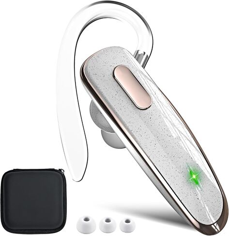 Bluetooth Earpiece V5.1, Wireless Hands-Free Headset with Charging Case, Built-in Microphone for iPhone Android Business Calls in Saudi Arabia