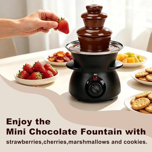 Electric Chocolate Fondue Fountain, Heated Pot for Dessert Dipping in Saudi Arabia