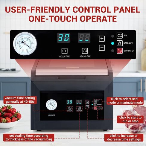Chamber Vacuum Sealer with Marinade Function 11.5" Sealing Length in Saudi Arabia