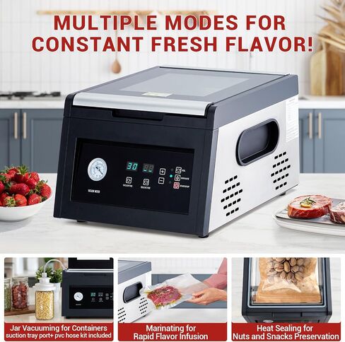 Chamber Vacuum Sealer with Marinade Function 11.5" Sealing Length in Saudi Arabia
