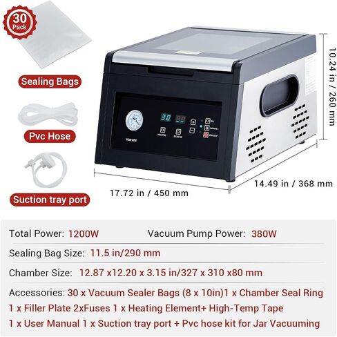 Chamber Vacuum Sealer with Marinade Function 11.5" Sealing Length in Saudi Arabia