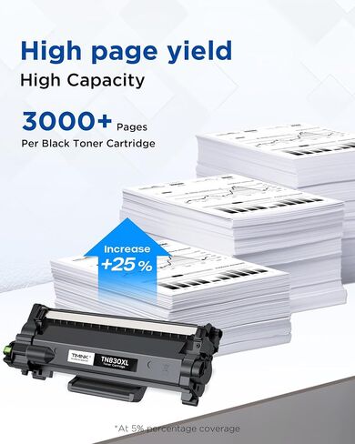 Compatible TN830XL TN830 Toner Cartridge for HL-L2460DW, 4 Pack in Saudi Arabia