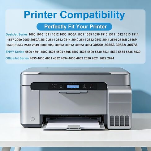61XL Ink Cartridges Black and Tri-color Combo Pack Compatible for HP 61 XL Work With Deskjet 2540 2541 3050 3510 1510 3056A OfficeJet 4630 4632 Envy 5530 4500 4502 5535 Printers (Black Color, 2 Pack) in Saudi Arabia