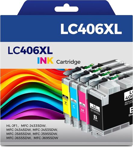 LC406XL Ink Cartridges Compatible with Brother MFC-J4335DW, MFC-J5855DW in Saudi Arabia