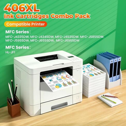 LC406XL Ink Cartridges Compatible with Brother MFC-J4335DW, MFC-J5855DW in Saudi Arabia