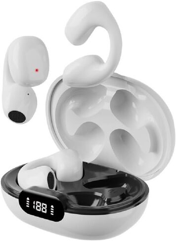 Wireless Earbuds,Wireless Ear Clip Bone Conduction Headphones,Open Sport Bone Earbuds,Bluetooth 5.3 Bone Conduction Head,Running Workout Painless Wearing Earring Earphone,for iOS Android Samsung in Saudi Arabia