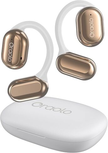 BUGANI OE03 Open Ear Headphones, Bluetooth 5.3 Wireless Headphones, Open Ear Earbuds with Immersive Stereo Sound, Clear Talk, 30H Playtime, Waterproof Sport Earbuds for Running, White in Saudi Arabia