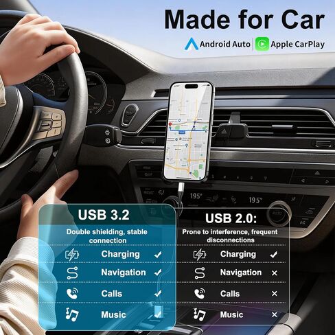 10Gbps USB C Data Cable, 1.5FT USB C 3.2 Gen 2 Charger Cable for Car, SSD in Saudi Arabia