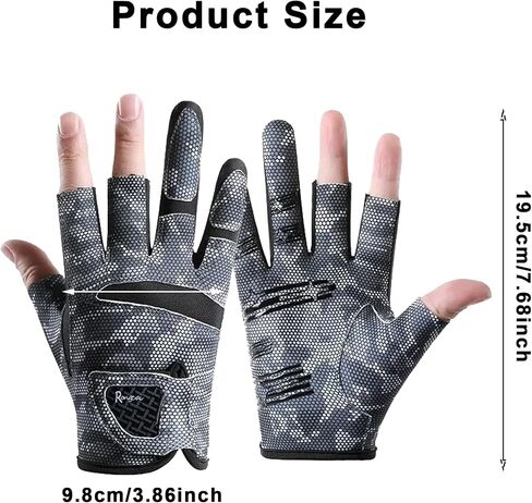 Mealah Breathable Fishing-Gloves for Men Women - Non-Slip Sun Protection for Outdoor, Kayaking, Rowing in Saudi Arabia