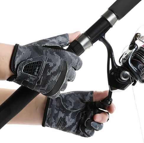 Mealah Breathable Fishing-Gloves for Men Women - Non-Slip Sun Protection for Outdoor, Kayaking, Rowing in Saudi Arabia