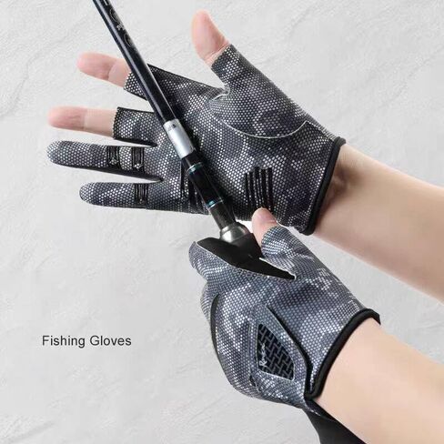 Mealah Breathable Fishing-Gloves for Men Women - Non-Slip Sun Protection for Outdoor, Kayaking, Rowing in Saudi Arabia
