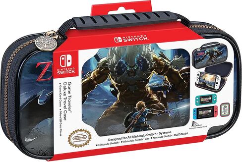 Game Traveler RDS - Licensed Case for Nintendo Switch OLED, Switch or Switch Lite Zelda Case - Adjustable Viewing Stand & Bonus Game Cases, Deluxe Carry Handle in Kuwait