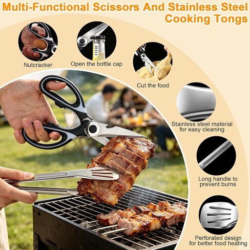 Camping Utensil Set 18 Pcs, Camping Cooking Set with Storage Bag in Saudi Arabia