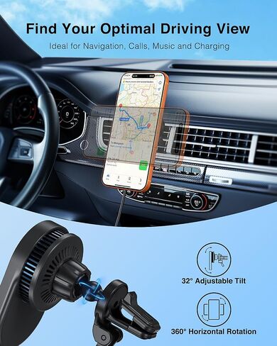 miisso Qi2.2 25W Magnetic Vent Mount Car Charger with TEC Cooling Fan in Saudi Arabia