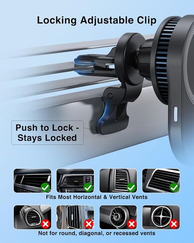 miisso Qi2.2 25W Magnetic Vent Mount Car Charger with TEC Cooling Fan in Saudi Arabia