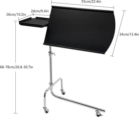 Adjustable Laptop Table with Rubber Wood Top for Bedroom Sofa Living Room in Saudi Arabia