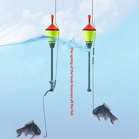 Automatic Fishing Float Portable Fast Fishing Float with Spring High Resiliences Fishing Float Device Easy to Use in Saudi Arabia