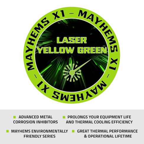 Mayhems - X1 Premixed PC Coolant - Computer Water Cooling Fluid - Liquid Cooling, Eco Friendly Series, 5 Litre, Laser Yellow Green in Kuwait