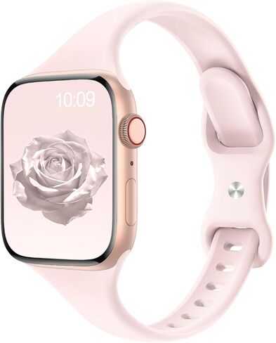 حزام نحيف رفيع متوافق مع ساعة Apple 38 مم 40 مم 41 مم 42 مم 44 مم 45 مم 46 مم 49 مم، حزام رياضي من السيليكون البديل لسلسلة iWatch 11/10/9/8/7/6/5/4/3/2/1 Ultra SE للنساء والرجال، ضوء النجوم in Kuwait