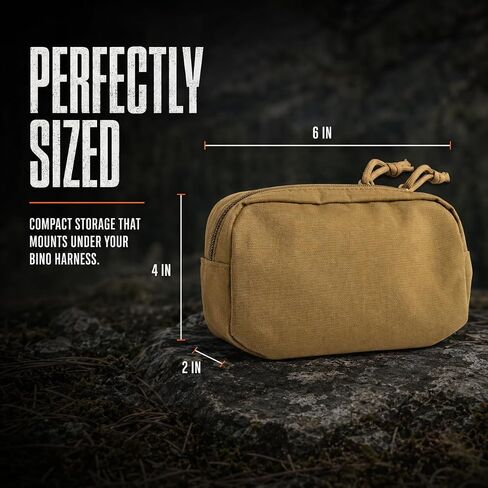 Lone Trail Brown MOLLE Bino Harness Bottom Pouch - 4x6 Storage Attachment in Kuwait