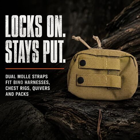 Lone Trail Brown MOLLE Bino Harness Bottom Pouch - 4x6 Storage Attachment in Kuwait