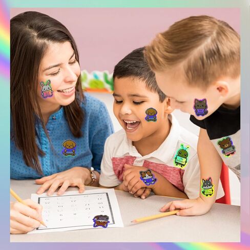 Holographic Spanish Reward Stickers for Classroom & Students - Motivational Pegatinas para Nios - Calcomanias de Recompensa for Teachers & Learning in Saudi Arabia