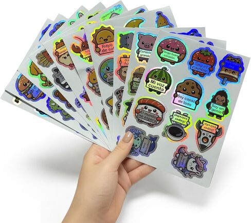 Holographic Spanish Reward Stickers for Classroom & Students - Motivational Pegatinas para Nios - Calcomanias de Recompensa for Teachers & Learning in Saudi Arabia