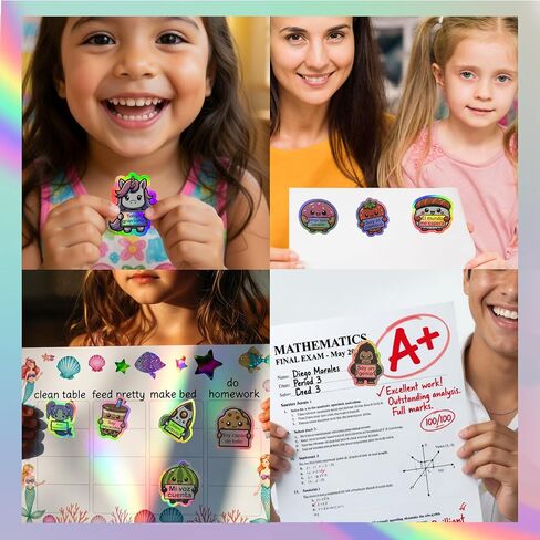 Holographic Spanish Reward Stickers for Classroom & Students - Motivational Pegatinas para Nios - Calcomanias de Recompensa for Teachers & Learning in Saudi Arabia