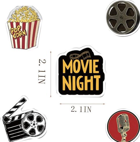 100Pcs Movie Night Stickers, Vinyl Decals for Laptops and Bottles in Saudi Arabia