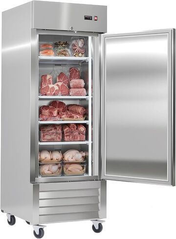 Full-Size Standing Freezer, No-Frost Upright Freezer Flash with Glass Shelves Drive, Storage Baskets and USB Fast Freezing for Bulk Food Stick in Saudi Arabia