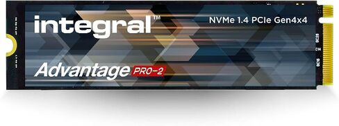 Integral 2TB Advantage Pro-2 M.2 2280 PCIe Gen4 x4 NVMe 1.4 SSD up to 7300MB/s read and 6400MB/s write run cooler technology – no heatsink improved reliability for gaming editing rendering in Kuwait