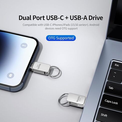 Vezzio 32GB USB C Flash Drive 100MB/S,USB 3.2 Gen1 + Type C Thumb Drive OTG in Saudi Arabia