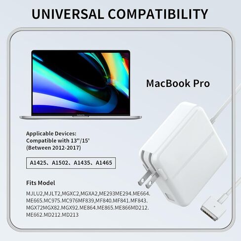 85W Mag-Safe 2 Charger for MacBook Pro 13" 15" 17" MacBook Air with T-Tip in Kuwait