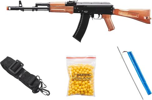 Classic Ak Airsoft Foldable Stock AK-74 AEG - Black & Wood in Kuwait