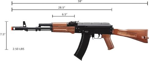 Classic Ak Airsoft Foldable Stock AK-74 AEG - Black & Wood in Kuwait