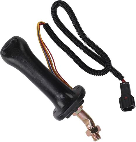 2PCS Excavator Joystick Handles, 3 Buttons, Black, Sturdy Replacement for Doosan DH DX150 215 225 300 370 9C, Easy to Operate, Ergonomic Design in Saudi Arabia