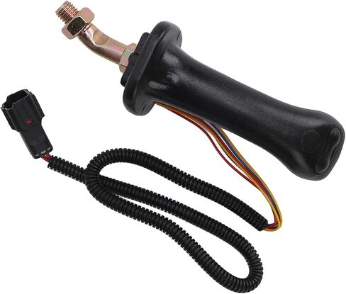 2PCS Excavator Joystick Handles, 3 Buttons, Black, Sturdy Replacement for Doosan DH DX150 215 225 300 370 9C, Easy to Operate, Ergonomic Design in Saudi Arabia
