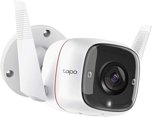 Tapo Tp-Link C310 New Outdoor Security Wi-Fi Camera 3MP High Definition, Built-in Siren with Night Vision, 2-Way Audio, SD Storage (White) in Saudi Arabia