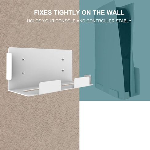 Wall Mounts for PlayStation 5 (Disc and Digital),White Wall Bracket Stand Mount Compatible with PS5 Console in Saudi Arabia