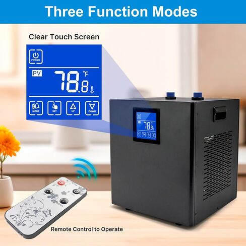 79 Gallon Aquarium Chiller, 1/3 HP Active Aqua Chiller for Axolotl, Fish Tank Chiller, Hydroponic Cooling System, Aquarium Cooler with LED Display, Pipe, Water Pump, Remote Control in Kuwait