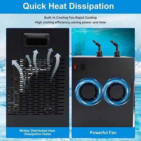 79 Gallon Aquarium Chiller, 1/3 HP Active Aqua Chiller for Axolotl, Fish Tank Chiller, Hydroponic Cooling System, Aquarium Cooler with LED Display, Pipe, Water Pump, Remote Control in Kuwait