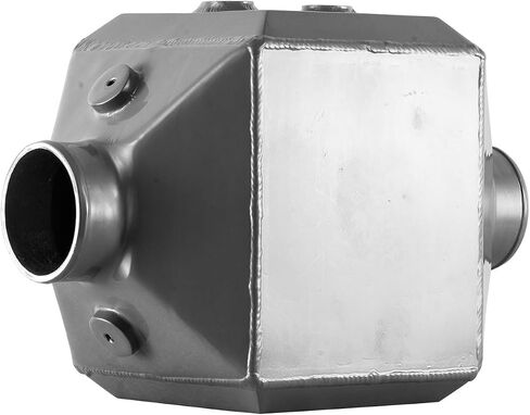 Aluminum Water to Air Intercooler, 4" Inlet & Outlet, 17.4"x12"x9" Silver in Saudi Arabia