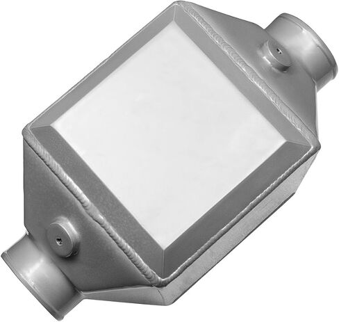 Aluminum Water to Air Intercooler, 4" Inlet & Outlet, 17.4"x12"x9" Silver in Saudi Arabia