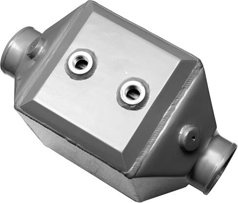 Aluminum Water to Air Intercooler, 4" Inlet & Outlet, 17.4"x12"x9" Silver in Saudi Arabia