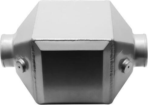 Aluminum Water to Air Intercooler, 4" Inlet & Outlet, 17.4"x12"x9" Silver in Saudi Arabia