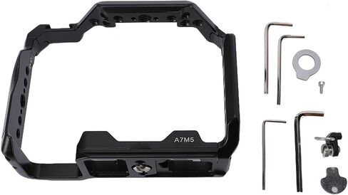 Camera Cage Camera Cage Complete Metal Frame Kit for A7M5 A7R5 A7M4 with Threaded Holes 1/4 3/8 Cold Shoe Mount Slide Slot Arca in Kuwait