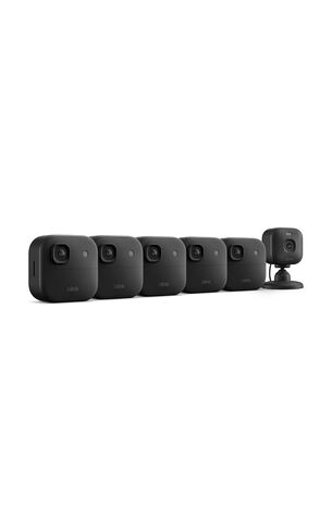Blink Outdoor 2K+ and Mini 2K+ (newest model) — Wireless and plug-in 2K resolution smart security cameras, Sync Module Core included — 6 Cameras (Black) in Saudi Arabia